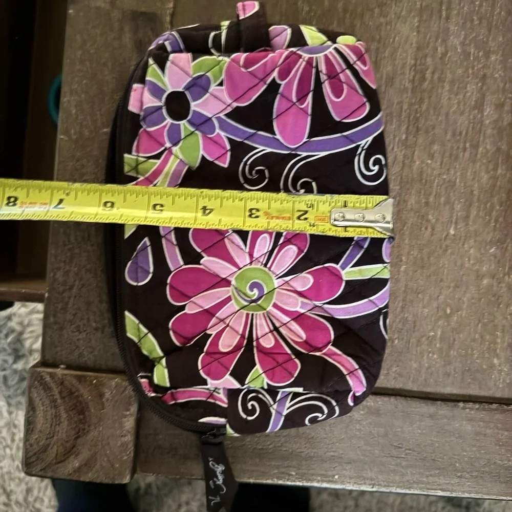 VERA BRADLEY Cosmetic Makeup Toiletry Accessory Bag Quilted Travel Pouch Floral - Picture 4 of 4
